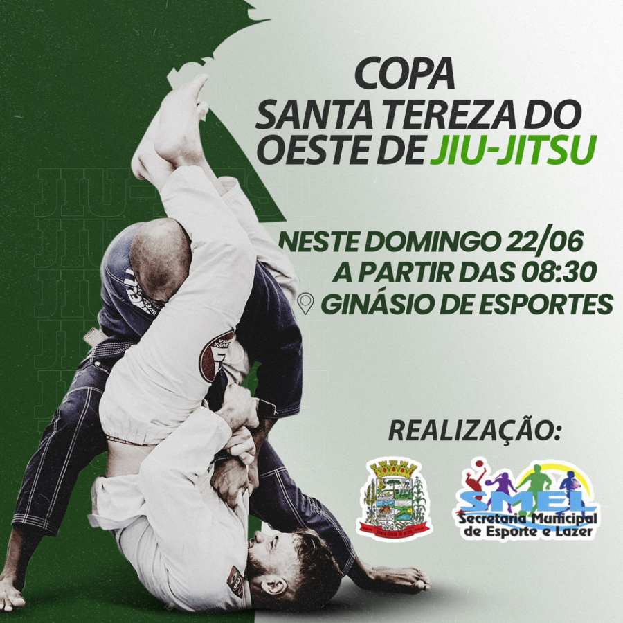 Copa Santa Tereza do Oeste de Jiu-Jitsu acontece neste domingo com grandes combates no tatame