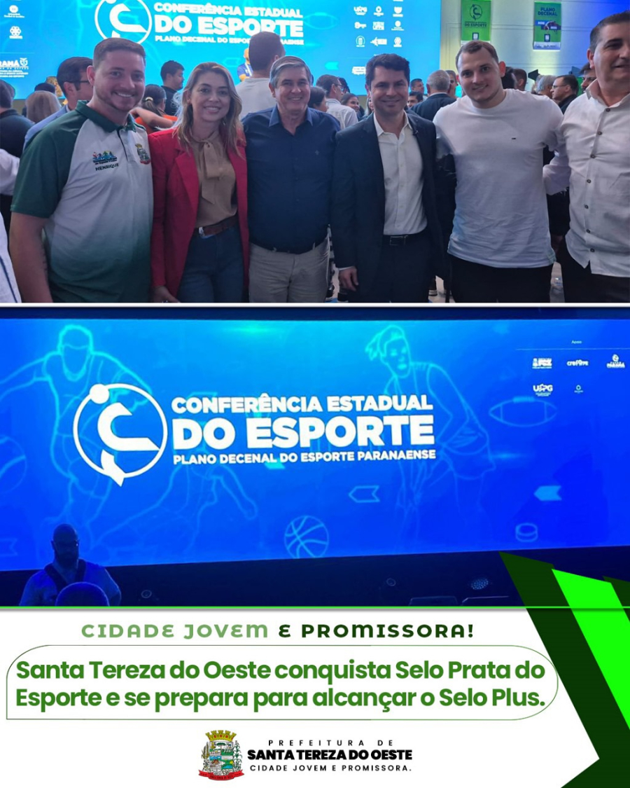 Santa Tereza do Oeste conquista Selo Prata do Esporte e se prepara para receber reconhecimento máximo