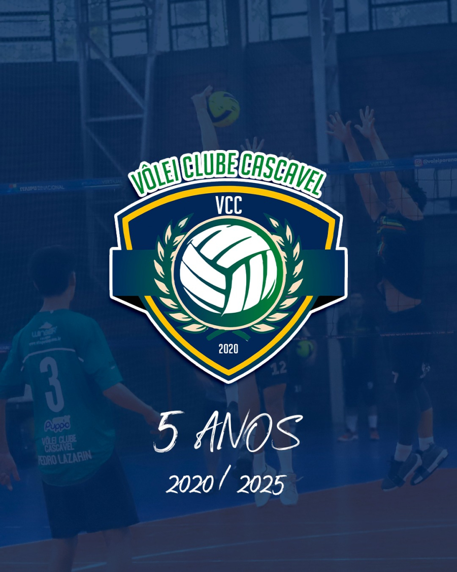 Vôlei Clube Cascavel celebra 5 anos de conquistas e paixão pelo esporte